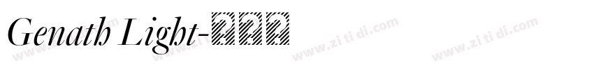 Genath Light字体转换